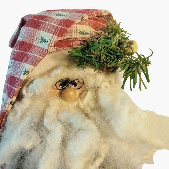 Handcrafted Santa Mason Jar Christmas Candy Shabby Cottagecore Grannycore - Picture 3 of 8